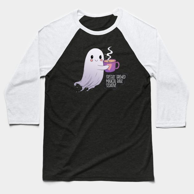 Freshly brewed magical rage sedative ghost Baseball T-Shirt by Jess Adams